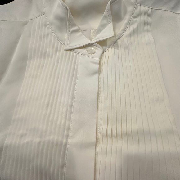 "BLACK FRIDAY SPECIAL" OFF WHITE LONG SLEEVED TUXEDO SHIRT - Picture 5 of 5